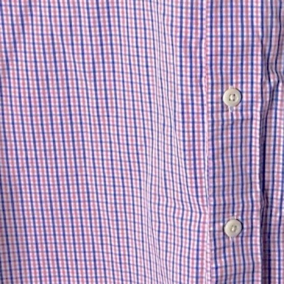 Peter Millar Weekender Finish Men's Lrg Plaid Long Sleeve Button Down Shirt - Picture 3 of 5